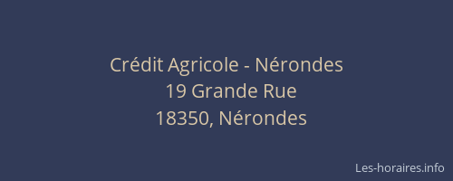 Cr&eacute;dit Agricole - N&eacute;rondes