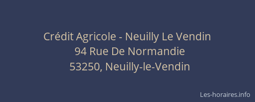 Crédit Agricole - Neuilly Le Vendin
