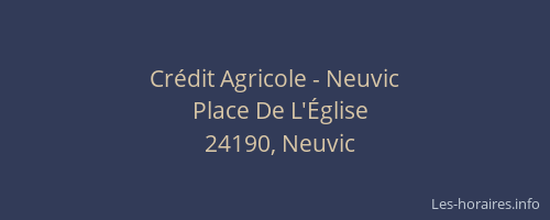 Crédit Agricole - Neuvic