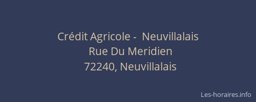 Cr&eacute;dit Agricole -  Neuvillalais