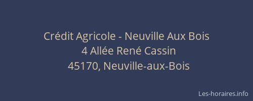 Cr&eacute;dit Agricole - Neuville Aux Bois