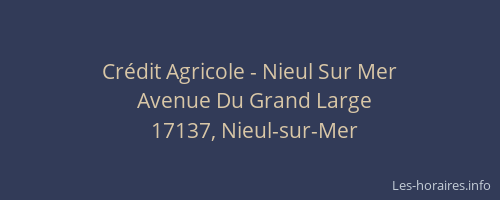 Cr&eacute;dit Agricole - Nieul Sur Mer