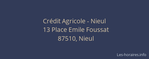 Crédit Agricole - Nieul
