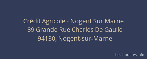 Crédit Agricole - Nogent Sur Marne