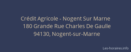 Cr&eacute;dit Agricole - Nogent Sur Marne