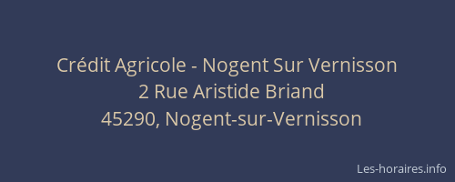 Cr&eacute;dit Agricole - Nogent Sur Vernisson