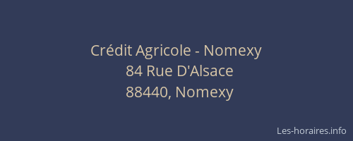 Cr&eacute;dit Agricole - Nomexy