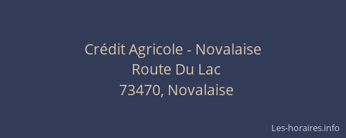 Cr&eacute;dit Agricole - Novalaise