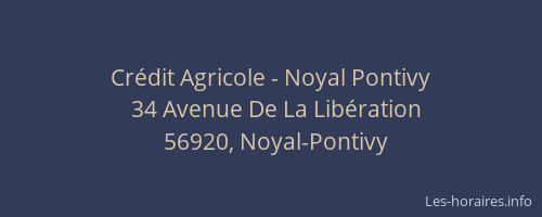 Crédit Agricole - Noyal Pontivy