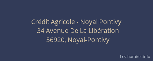 Cr&eacute;dit Agricole - Noyal Pontivy