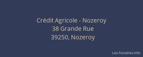 Crédit Agricole - Nozeroy