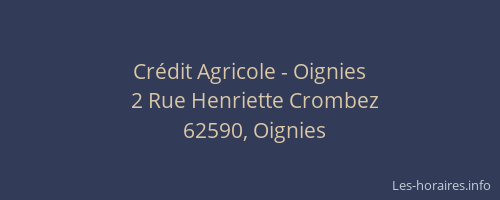 Crédit Agricole - Oignies