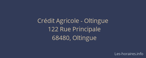 Crédit Agricole - Oltingue