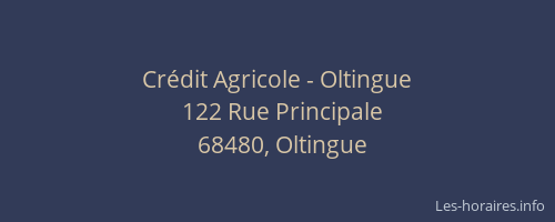 Cr&eacute;dit Agricole - Oltingue