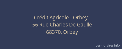 Crédit Agricole - Orbey