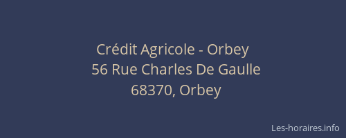 Cr&eacute;dit Agricole - Orbey