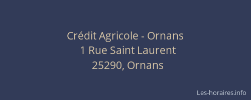 Crédit Agricole - Ornans