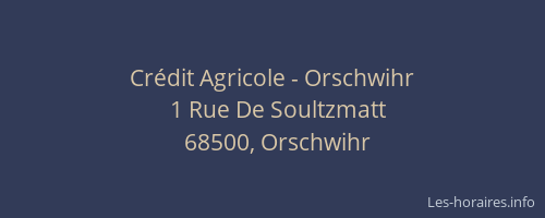 Crédit Agricole - Orschwihr