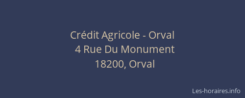Cr&eacute;dit Agricole - Orval
