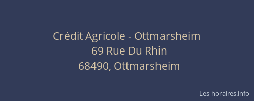 Crédit Agricole - Ottmarsheim