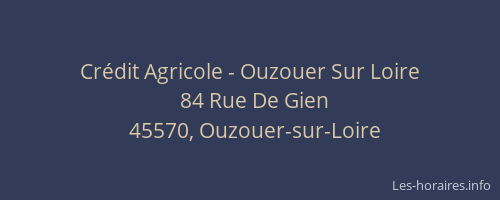 Cr&eacute;dit Agricole - Ouzouer Sur Loire