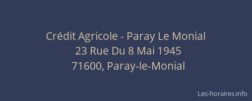 Crédit Agricole - Paray Le Monial