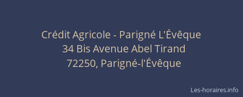 Cr&eacute;dit Agricole - Parign&eacute; L'&Eacute;v&ecirc;que