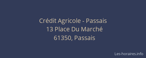 Cr&eacute;dit Agricole - Passais