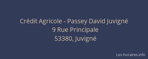 Crédit Agricole - Passey David Juvigné