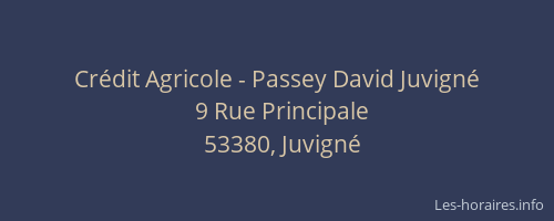 Cr&eacute;dit Agricole - Passey David Juvign&eacute;
