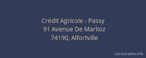 Cr&eacute;dit Agricole - Passy