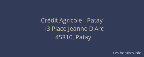 Crédit Agricole - Patay
