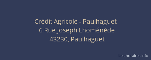 Crédit Agricole - Paulhaguet