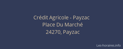 Crédit Agricole - Payzac