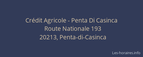Cr&eacute;dit Agricole - Penta Di Casinca