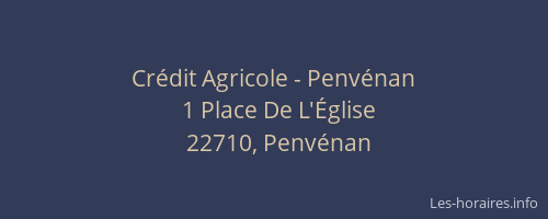 Crédit Agricole - Penvénan