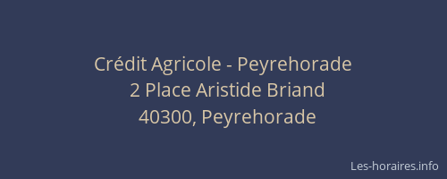 Crédit Agricole - Peyrehorade