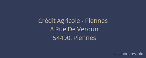 Cr&eacute;dit Agricole - Piennes