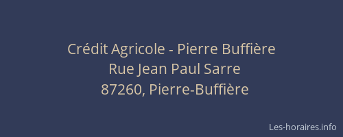 Crédit Agricole - Pierre Buffière