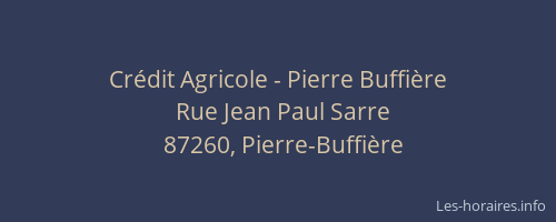 Cr&eacute;dit Agricole - Pierre Buffi&egrave;re