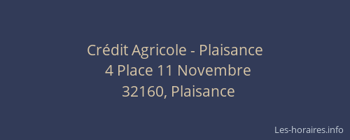 Cr&eacute;dit Agricole - Plaisance