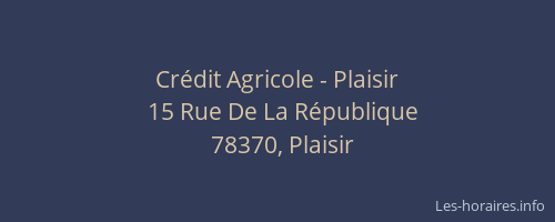 Crédit Agricole - Plaisir