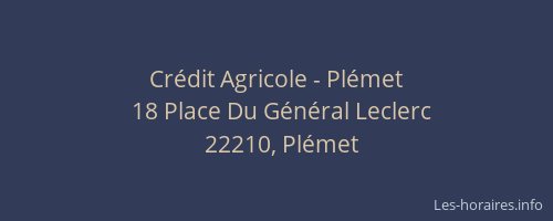 Crédit Agricole - Plémet