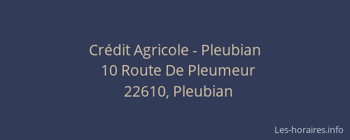 Cr&eacute;dit Agricole - Pleubian