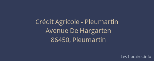 Crédit Agricole - Pleumartin