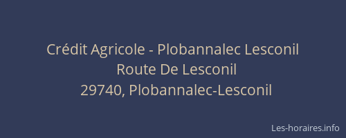 Crédit Agricole - Plobannalec Lesconil