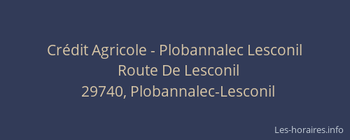 Cr&eacute;dit Agricole - Plobannalec Lesconil