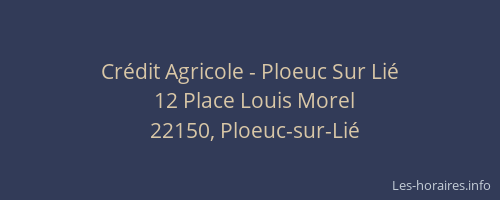 Cr&eacute;dit Agricole - Ploeuc Sur Li&eacute;