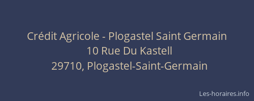 Crédit Agricole - Plogastel Saint Germain