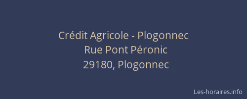 Cr&eacute;dit Agricole - Plogonnec